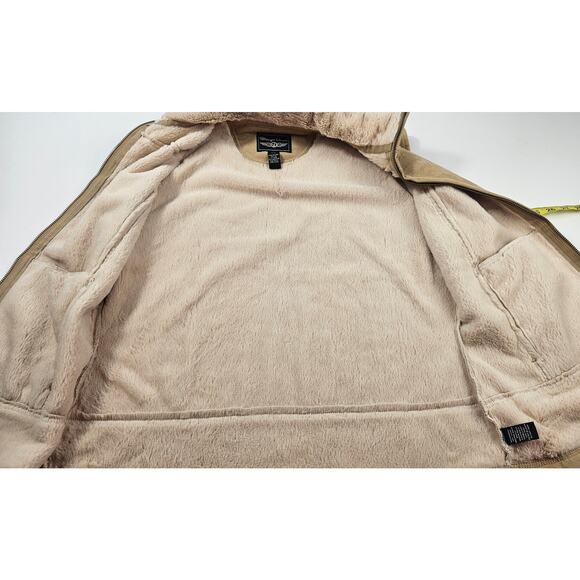 Straight down sz large L suede sherpa SOFT lined zip front vest Warm winter EUC - Picture 3 of 8